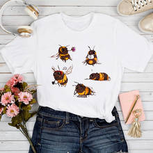 Camisetas femininas estampas gráficas abelha life, estilo 90s, moda primavera, verão, camisetas, top feminino, estampa gráfica 2024 - compre barato