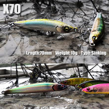 New Fishing Artificial Lures X70 Pencil Fishing Lure 70mm 10g Leurre Sinking Pesca Isca Fish Lure For Trout Pike Bass Fishing 2024 - buy cheap