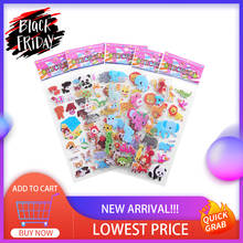 Kids Stickers PVC 3D Puffy Bulk Stickers Birthday Gift Scrapbooking Animal Cartoon Fridge Magnets Home Decor Kitchen Accessories 2024 - buy cheap