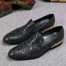 2020 Chentel Noble Manual Gentleman Rivet Decoration Fashion Mens Dress Shoes Genuine Leather Flats For Business Mens Shoes 2024 - buy cheap