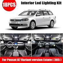 Kit de luces LED de lectura de mapa de cúpula Interior para Volkswagen, 2011-2014, para Passat B7 versión Variant Estate (365), 18 Uds. 2024 - compra barato