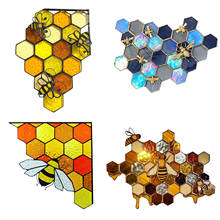 3d Wall Stickers Honeycomb PVC Sticker Window Cling Decals For Room Wall Decor--removable, Safe And Durable 2024 - buy cheap