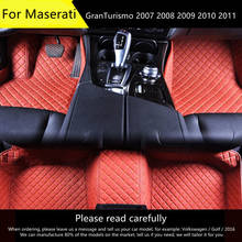 Пользовательские Авто ножные колодки автомобильный коврик Обложка для Maserati GranTurismo 2007 2008 2009 2010 2011 Автомобильные Коврики 2024 - купить недорого