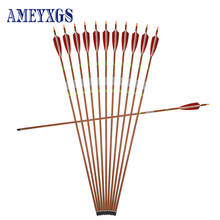 12pcs 31inch Archery Pure Carbon Arrow Spine 400 with Replaceable Arrowhead ID 6.2mm for Bow Shooting Hunting Accessories 2024 - buy cheap