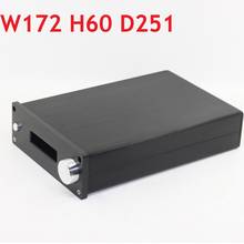 Alta fidelidade de áudio chassis decodificador dac caso fonte amplificador alimentação habitação w172 h60 l251 diy escudo alumínio para f6 circuito preamp 2024 - compre barato