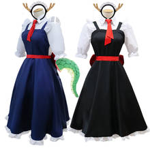 Disfraz de Anime para mujer, cosplay de kobayashi dragon maid tohru, sin uniforme de sirvienta, peluca 2024 - compra barato