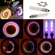 2 Pcs Bike Bicycle Cycling Wheel Valve Cap LED Neon Light Bright Flash Lamp LT0083 32 patterns change #264189 2024 - buy cheap