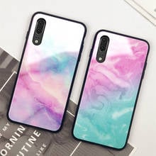 For Huawei honor 20 Pro 20i Case Luxury Marble Tempered Glass Hard Back Cover For Huawei honor 20 Fashion Colorful Phone cases 2024 - buy cheap