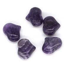 1" Puffy Love Heart Assorted Natural Amethyst Hand Carving Reiki Healing Energy Chakra Gift 2pcs 2024 - buy cheap