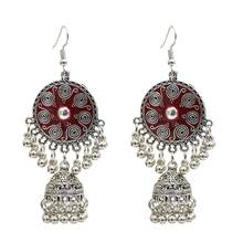 Indian Earrings for Women Oxidized Silver Color Big Long Tassel Bells Drop Earrings Afghan Egypt Gypsy Turk Ethnic Jewelry 2024 - buy cheap