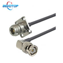 BNC Male Right Angle to N Female Panel Mount RG58 Cable 50Ohm RF Coaxial Extension Jumper Pigtail for Video CCTV Camera 2024 - buy cheap