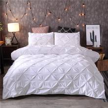 White Duvet Cover Set Bedding Sets Luxury Pleated 2/3pcs Home Hotel Use Twin Queen King Size Bedclothes (no filling no sheet) 2024 - buy cheap