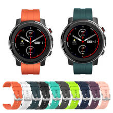 Pulseiras de relógio inteligente de silicone, pulseiras para huami amazfit stratos 3, stratos 2, stratos 1 e amazfit pace/gtr 47mm 2024 - compre barato