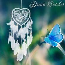 Dream Catcher Hollow Love Lantern Feather Wind Chimes Ornaments Nordic Wedding Girls Room Decor Christmas Gift Dreamcatcher 2024 - buy cheap