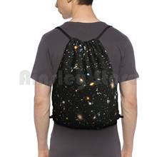 Hubble Deep Field Backpack Drawstring Bags Gym Bag Waterproof Nebula Space Spacex Starman Elon Musk Falcon Heavy Falcon 9 2024 - buy cheap