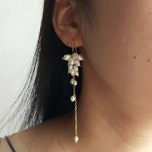 Lii Ji-pendientes de plata de ley 925 con perlas de agua dulce, joyería delicada hecha a mano con oro de 14 quilates, para mujeres 2024 - compra barato