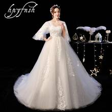 Do Dower Batwing Sleeve Korean Wedding Dress Pregnant high waist Bridal Sweet Lace Vestidos De Noiva Plus Size Brush train 7 2024 - buy cheap