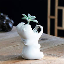 European Ceramic Hippo Cactus Planter Elephant Flower Pot White Porcelain Succulents Bonsai Animal Figurines Home Garden Decor 2024 - buy cheap