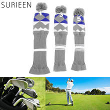 SURIEEN-cubiertas de cabeza de palo de Golf, conjunto de protección suave, de punto, de cuello largo, 3 uds. 2024 - compra barato