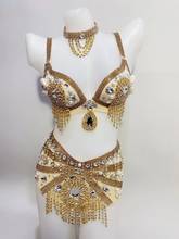 Sexy Rhinestone Fringe pearl Bra Short Women Dancer DS Bar Bikini Stage Wear Prom Evening Show Outfit Set 2024 - buy cheap