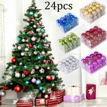 24Pcs 40mm Christmas Tree Ball Sets Christmas Decorations Wedding Party Ornaments Xmas Tree Ball Bauble Hanging Ball Decor Gifts 2024 - buy cheap