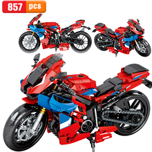 City Motorcycle MOC Vehicle Model Building Blocks Creative Racing Car Mechanical Educational Bricks Toys For Children Gift 2024 - buy cheap