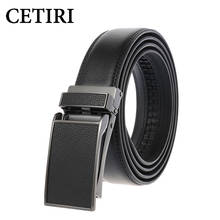 CETIRI-cinturón con hebilla automática para hombre, cinturón negro de 3,0 cm de ancho, a la moda, para negocios 2024 - compra barato