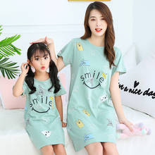 2021 crianças pijamas vestidos de verão meninas do bebê camisola de algodão princesa camisas de noite roupas para casa inflant criança dos desenhos animados pijamas 2024 - compre barato