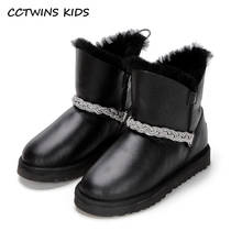 Ccgêmeos botas de neve infantis 2020 inverno fashion botas para meninas tênis de bebê crianças com strass marca calçados quentes de pele snb235 2024 - compre barato