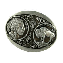 Indian Buffalo Belt Buckle 3D Coin Western Cowboy  Classic 2024 - buy cheap