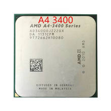 Processador amd a4 3400 2.7ghz, processador dual core cpu fm1 com 1mb, 65w, frete grátis, componentes apu 3300 2024 - compre barato