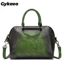 Gykaeo Luxury Handbags Women Bags Designer Genuine Leather Bag Ladies Cowhide Retro Wind Crossbody Shoulder Bag Sac A Main Femme 2024 - buy cheap