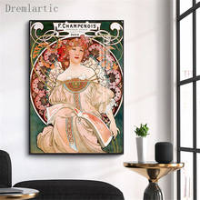 Alphonse Mucha@o Canvas Poster Silk Fabric Modern Style Prints Party House Decor Room#21-0113-1 2024 - buy cheap