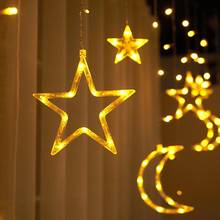 Cortina de luces LED para ventana, decoración de Ramadán, Navidad, boda, fiesta, hogar, Patio, césped 2024 - compra barato