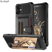 OceSap-Funda de cuero con hebilla para iPhone, carcasa tipo billetera para modelos 12 Pro, 11 Pro Max, X, XR, XS, 11 Pro Max, 12 Mini y 12 Pro 2024 - compra barato