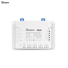SONOFF-interruptor inteligente 4CH PRO R3, 4 entradas, WiFi, Control RF, módulo de automatización del hogar de 4 vías, Compatible con Alexa y Google Home 2024 - compra barato