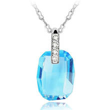 SHDEDE квадратные кулоны ожерелья для женщин модные свадебные ювелирные изделия подарок украшен кристаллами от Swarovski высокое качество-3926 2024 - купить недорого