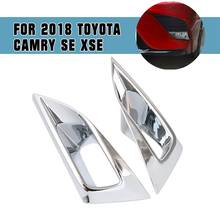 Pcmos ABS хромированный декоративный передний противотуманный светильник для 2018 Toyota Camry SE XSE внешние части хромированные наклейки для укладки 2024 - купить недорого
