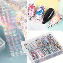 10pcs/box 50x4cm Nail Foils Symphony Butterfly Flower Nail Art Transfer Decal Starry Paper Nails Stickers Decoration Holographic 2024 - buy cheap