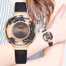 Women Watch Rhinestone Leather Bracelet Wristwatch Ladies Fashion Watches Ladies Leather Analog Quartz Relogio Reloj Mujer 2024 - buy cheap