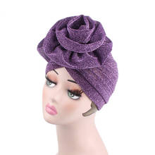 Turbante feminino muçulmano, turbante grande com elástico para cabeça, acessório de cabelo fashion 2024 - compre barato