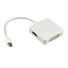 Mini cabo adaptador dp para dvi hdmi, 3 em 1 entrada de exibição macho para fêmea para mac macbook pro air 2024 - compre barato