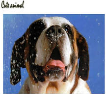Милые животные diy 3d Алмазная вышивка Saint Bernard dog Алмазная картина вышивка крестиком Мозаика Украшение Стразы 2024 - купить недорого