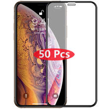 50Pcs Full Cover Tempered Glass For iPhone 11 Pro Max X XS Max XR 6 6s 7 8 Plus SE 2020 5S 5C Screen Protector Protective Glass 2024 - buy cheap