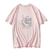 Belief Harajuku Summer Women New Fashion Ins Drawing Printed Letter Casual Short Sleeve T Shirt XS-3XL Cosmic Animal Eco T Shirt 2024 - купить недорого