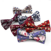 Floral Cotton Bowtie Wedding Gentlemen Business Bow Tie Butterfly Flower Neck Ties Women Skinny Gravatas Cravat For Men 2024 - buy cheap