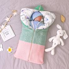 Baby Sleeping Bag for Newborn Baby Stroller Sleepsacks Winter Warm Sleep Bag Envelope Outdoor Swaddle Wrap Knitted Blanket 2024 - buy cheap