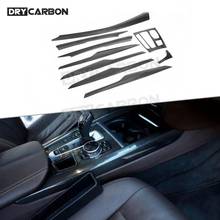 Painel de sistema de marcha para autos, capa decorativa de fibra de carbono, para bmw x5, f15, x6, f16, 2011-2017 2024 - compre barato