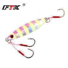 FTK Metal Cast Jig Spoon 20g 30g 40g 50g Casting Jigging Lead Fish Sea Bass Fishing Lure Sinking Artificial Bait Fishing Tackle 2024 - buy cheap