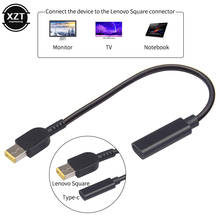 USB Type-C Female to Square 11*4.5mm DC Male PD Power Charger Connector Cable 16cm Fast Charging for Lenovo Thinkpad 2024 - buy cheap